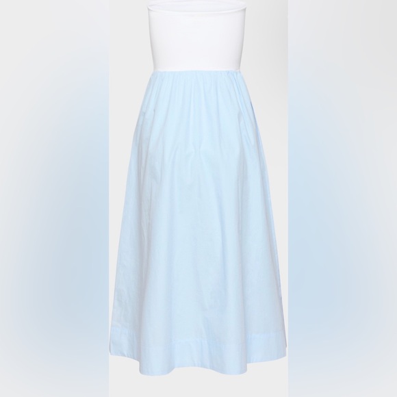 Aritzia Fluid Poplin Dress Skyline Blue - Picture 2 of 8